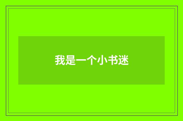 我是一个小书迷