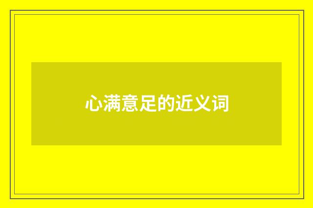 心满意足的近义词