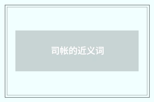 司帐的近义词