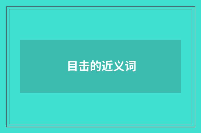 目击的近义词
