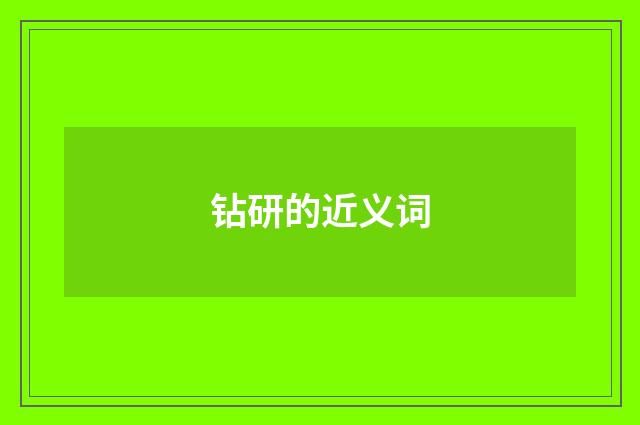钻研的近义词