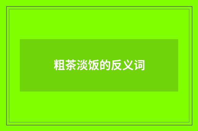 粗茶淡饭的反义词