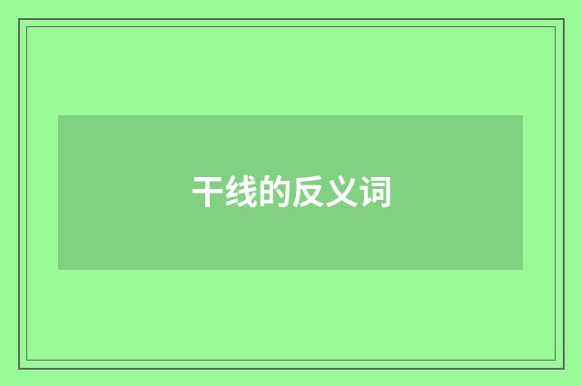 干线的反义词