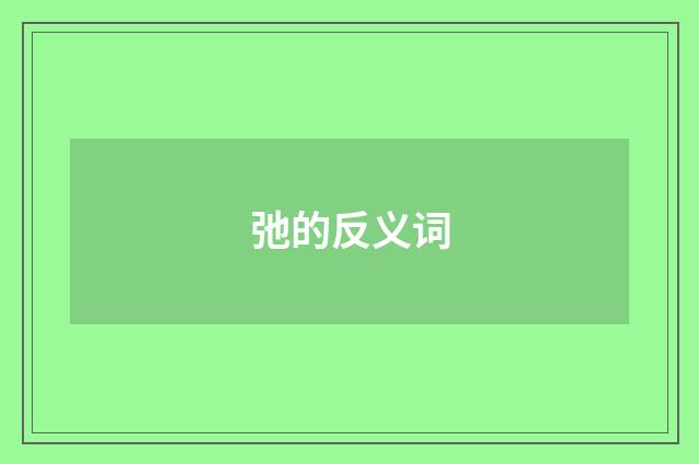 弛的反义词